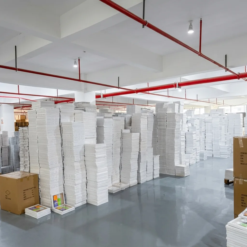 Team-supervised quality inspection workflow at the Qitong Arts production facility