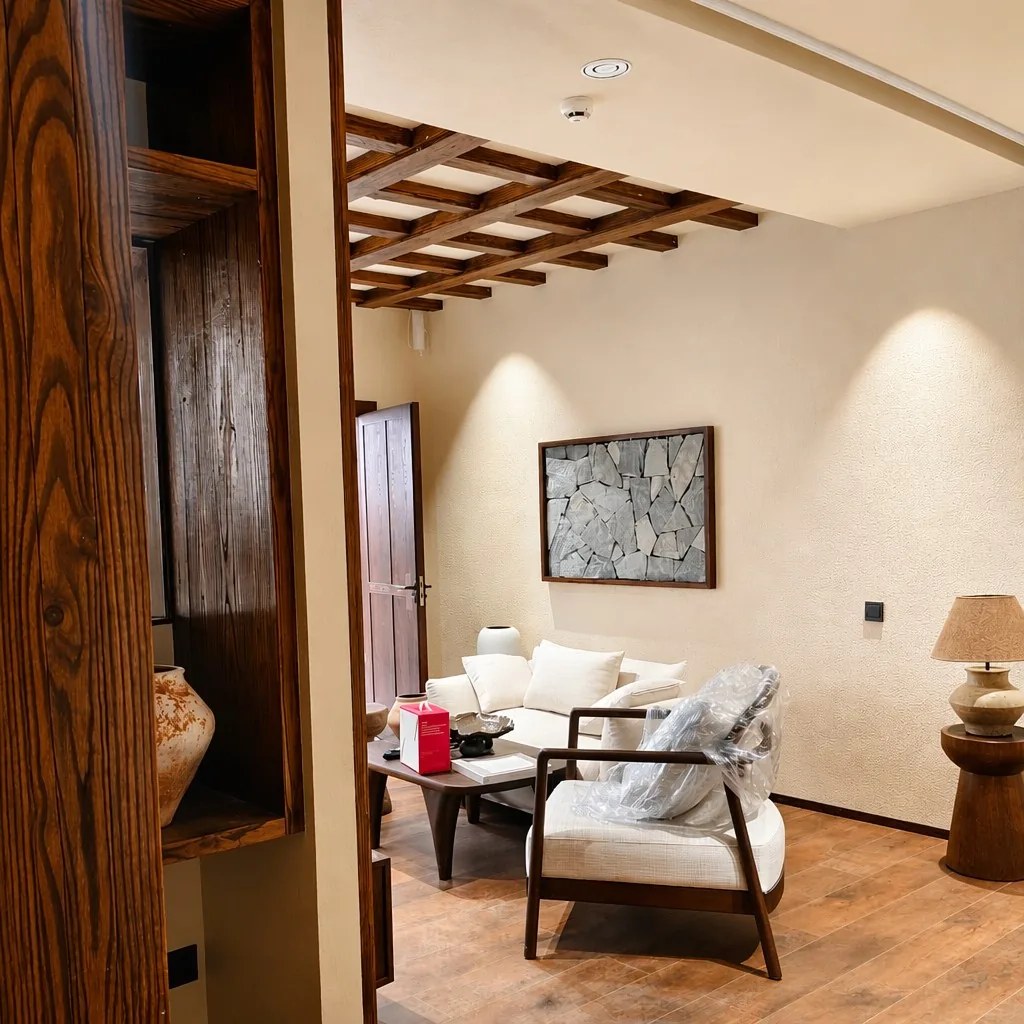 Yunnan resort lobby oversized landscape statement wall